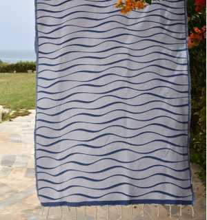Toalla de playa Hawái Azul Fouta Tunisia - 1 2