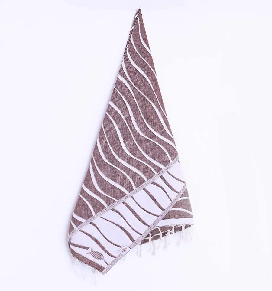 Toalla de playa Hawaii Marrón Fouta Tunisia - 4