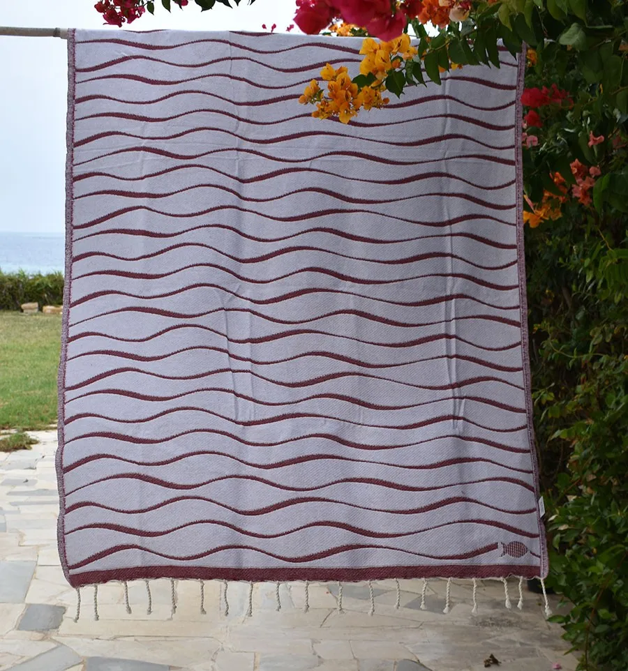 Toalla de playa Hawaii Burdeos Fouta Tunisia - 2