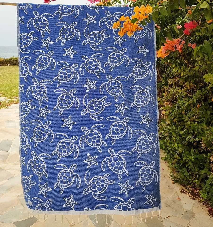 Toalla de playa Seychelles Azul Fouta Tunisia - 3