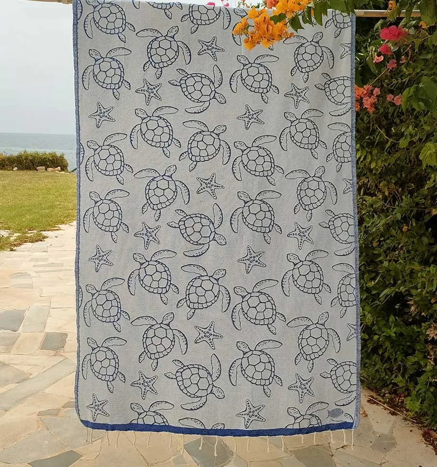 Toalla de playa Seychelles Azul Fouta Tunisia - 2