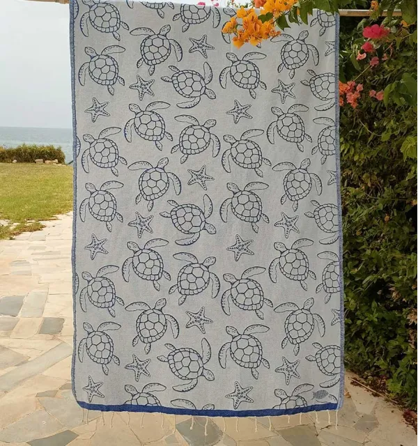 Toalla de playa Seychelles Azul Fouta Tunisia - 2