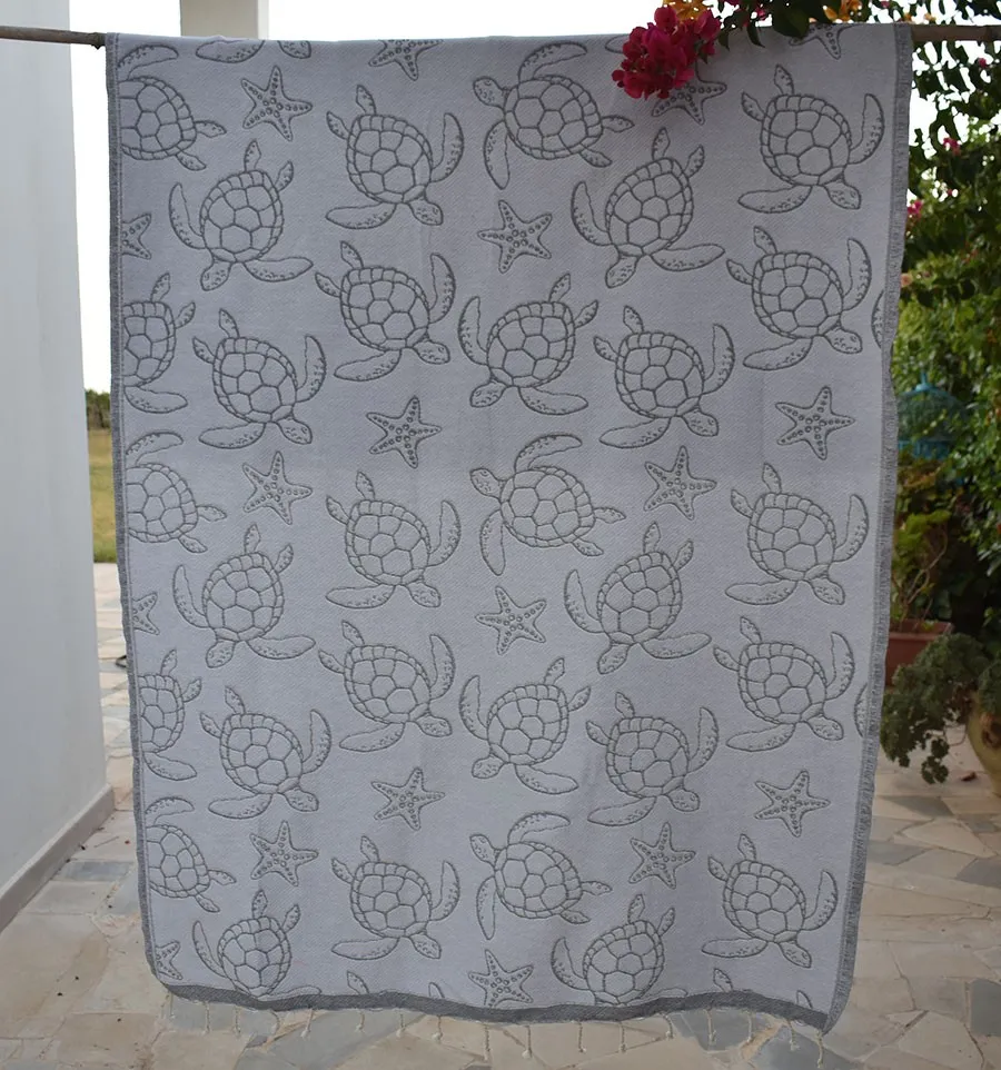 Toalla de Playa Seychelles Gris Fouta Tunisia - 2