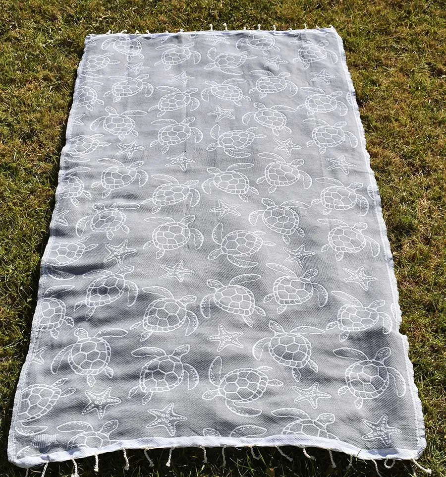 Toalla de Playa Seychelles Gris Fouta Tunisia - 5