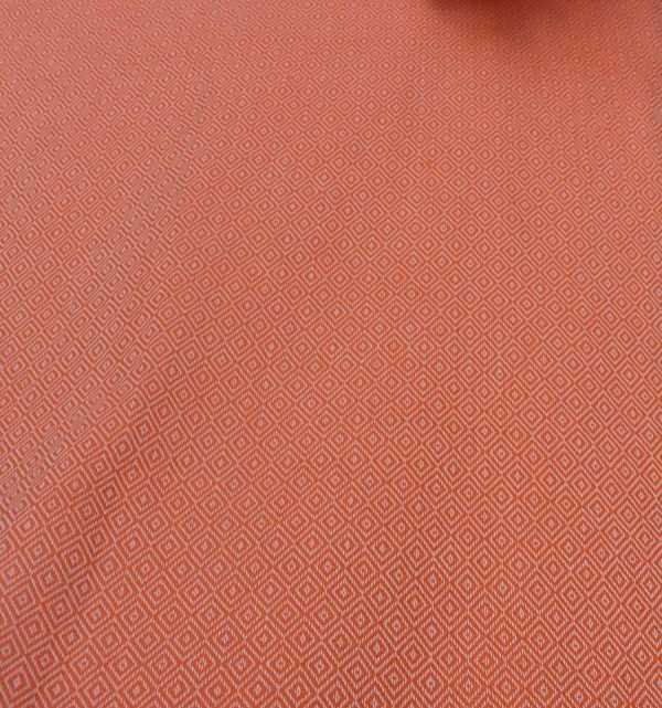 Toalla de playa Diamante naranja coral Fouta Tunisia - 4