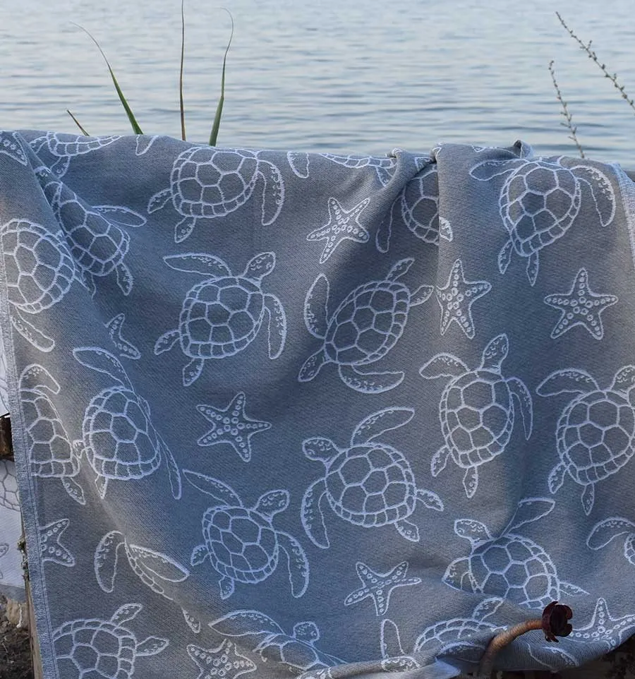 Toalla de Playa Seychelles Gris Fouta Tunisia - 3