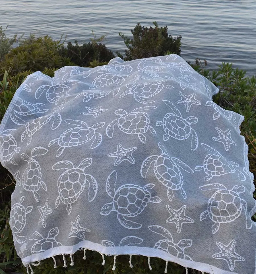 Toalla de Playa Seychelles Gris Fouta Tunisia - 4