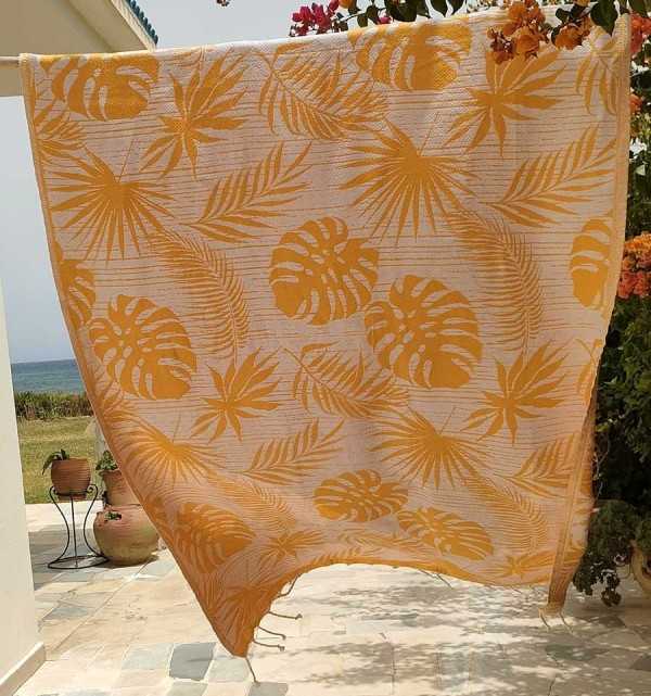 Toalla de playa Amazon amarilla Fouta Tunisia - 4