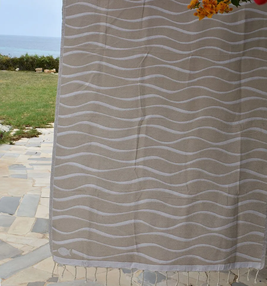 Toalla de playa Hawaii Beige Fouta Tunisia - 3