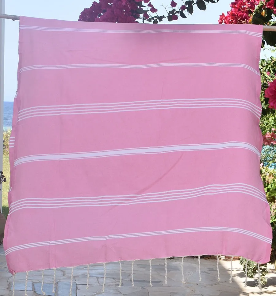 Toalla de playa Mykonos rosa Fouta Tunisia - 2