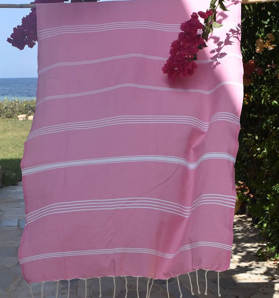 Toalla de playa Mykonos rosa Fouta Tunisia - 3