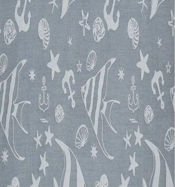 Toalla de playa jacquard stella di mare  woad azul y polvo azul