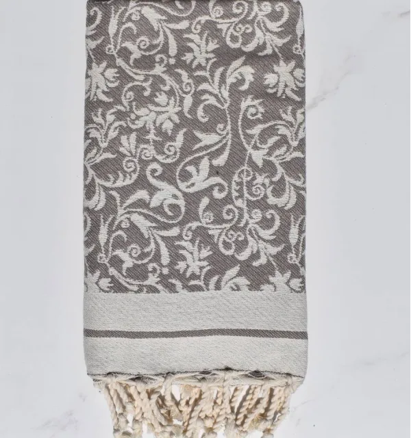 Toalla de playa Versailles topo – Fouta de algodón floral, suave y absorbente para playa o piscina