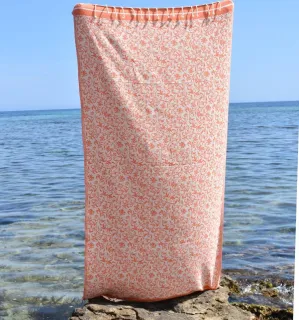 Toalla de playa jacquard naranja – Suave, absorbente y elegante, perfecta para playa y hammam 2