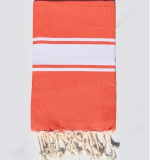 Fouta PlatO naranja coral - FOUTA TUNISIA