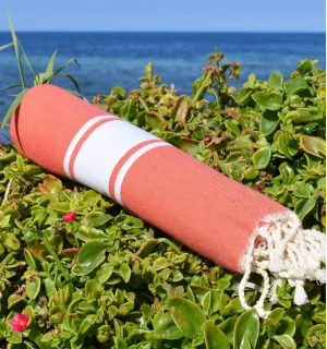 Fouta PlatO naranja coral - FOUTA TUNISIA 2