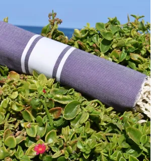 Toalla de playa tejido plato Secuoya - FOUTA TUNISIA 2