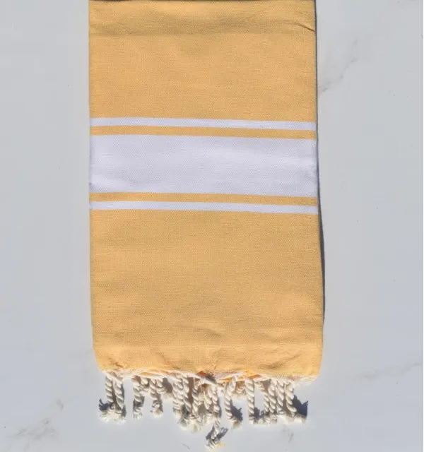 Toalla playa amarilla mantequilla - FOUTA TUNISIA