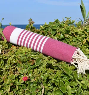 Toalla de playa Arturo rosa violáceo - Toalla de playa algodón - Toalla ligera y absorbente - Toalla de playa grande 2