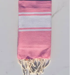 Toalla de playa niños rosa claro - FOUTA TUNISIA
