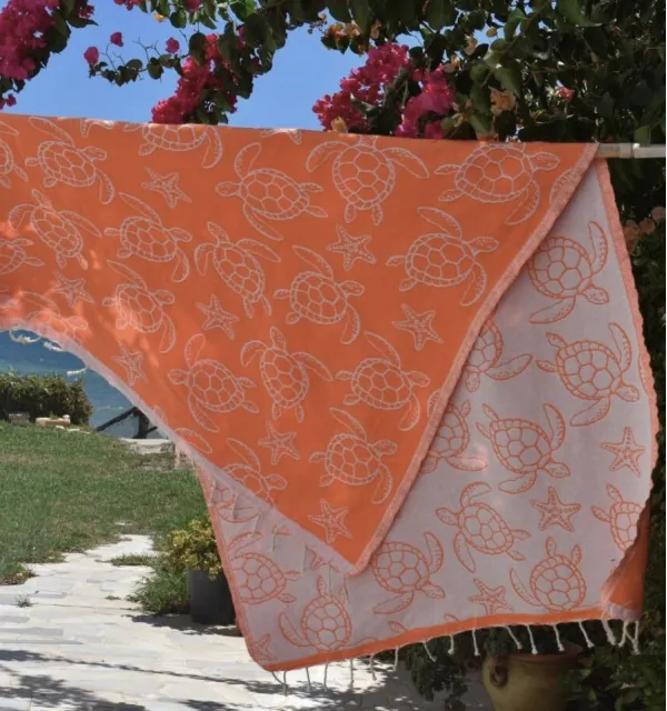 Toalla de Playa Seychelles Naranja Flúor - Toalla de Playa