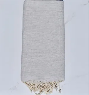 Toalla de playa gigante gris claro - FOUTA TUNISIA