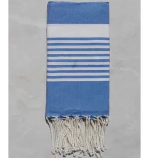 Fouta arabesque rayée rouge