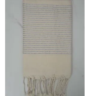 FOUTA Lurex PLATE Bleu fumée 