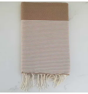 Fouta Ocra righe bianche