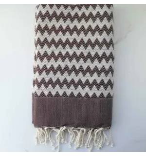 Fouta zigzag Castaño