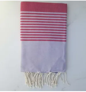 Fouta arabesque rayures marron