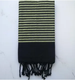 Fouta Lurex NID D'ABEILLE bleu azur