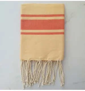 Enfant  Nid d'abeille  rayures rouges 