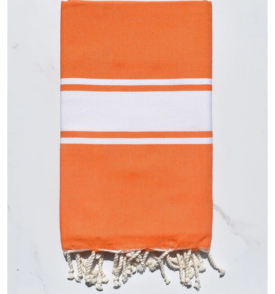 Toalla de playa naranja brillante 