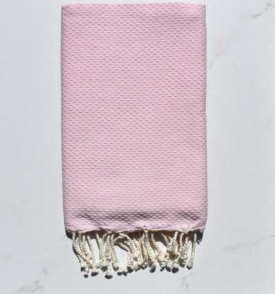 Fouta toalla de playa unido caramelo claro rosa