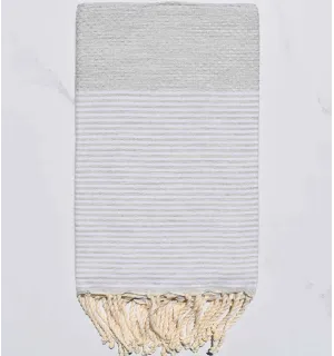 Toalla de playa nido de abeja gris claro