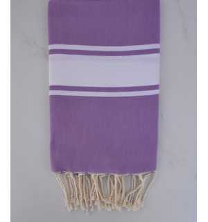 Toalla de playa Hermosa fouta malva claro tejido liso 