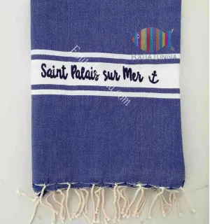 Toalla de playa bordada Saint Palais Sur Mer