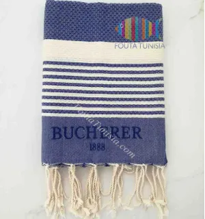 Toalla de playa bordada BUCHERER 