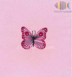 Toalla de playa personalizada con mariposas 