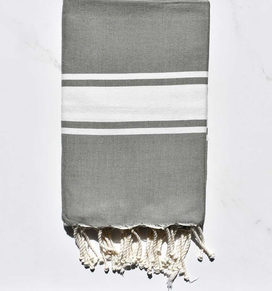 Fouta verde militar tejido liso