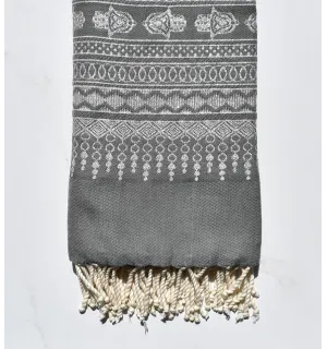 FOUTA KHOMSA gris hierro
