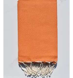 FOUTA nido de abeja sólida naranja