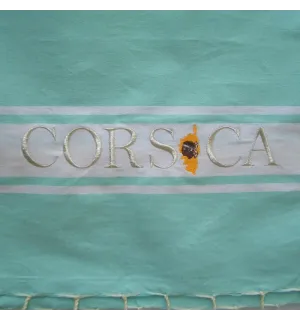 Toalla de playa bordada de Corsica 