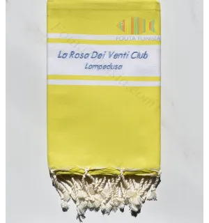 Toalla de playa bordada La Rosa Dei Venti Club LAMPEDUSA