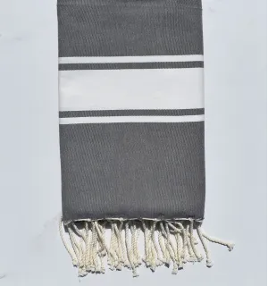 Fouta tejido liso topo gris