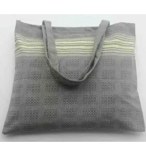 Bolsa de playa Verde militar con patrones de neón verde.