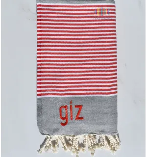 Toalla de playa bordada Giz 