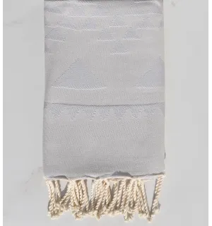 Fouta bohemia color bígaro claro 