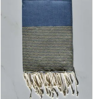 Fouta lurex azul oscuro